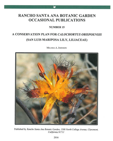 Rancho Santa Ana Botanic Garden Occasional Publication- Number 15