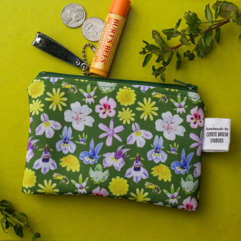 Vernal Pool Flora Zipper Pouch - Small