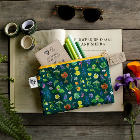 California Wildflowers Zipper Pouch