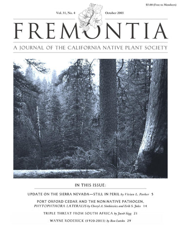 Fremontia Vol. 31, No. 4